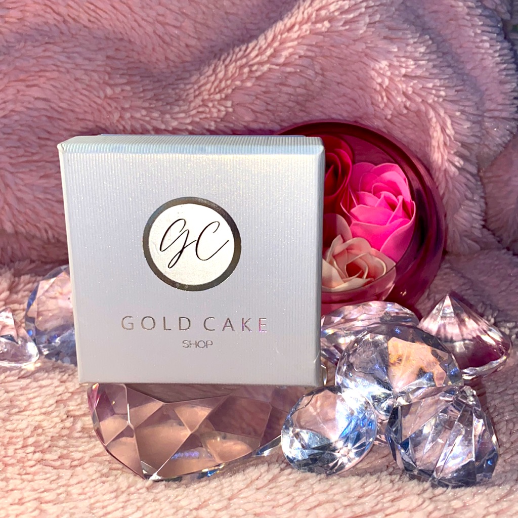 They Are Gold Cake Earrings With Flowers